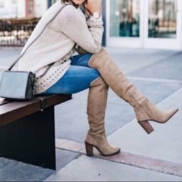 Vince Camuto Madolee Suede Over The Knee Boots - Picture 2 of 16
